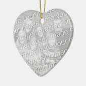 Creëer Uw eigen éénzijdige hartfoto Keepslag Keramisch Ornament (Links)