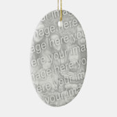 Creëer Uw eigen, éénzijdige ovaal foto Keepslag Keramisch Ornament (Rechts)