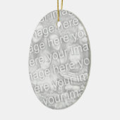 Creëer Uw eigen, éénzijdige ovaal foto Keepslag Keramisch Ornament (Links)