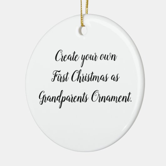 Creëer Uw eigen Eerste Kerstfeest als grootouders Keramisch Ornament (Links)