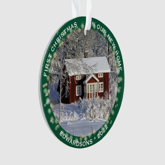 Creëer uw eigen eerste kerstfeest in ons nieuwe hu ornament (voorkant)