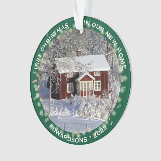 Creëer uw eigen eerste kerstfeest in ons nieuwe hu ornament (voorkant)