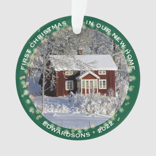 Creëer uw eigen eerste kerstfeest in ons nieuwe hu ornament (voorkant)