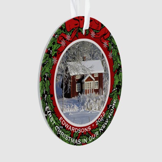 Creëer uw eigen Eerste Kerstfeest in ons nieuwe hu Ornament (voorkant)