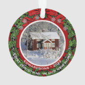 Creëer uw eigen Eerste Kerstfeest in ons nieuwe hu Ornament (achterkant)