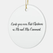 Creëer Uw eigen Eerste Kerstmis als de heer Mrs Or Keramisch Ornament (Links)