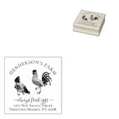 Creëer Uw Eigen  Ei Karton Boerderij Adres Rubberstempel (Gestempeld)