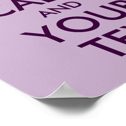 Creëer Uw eigen eierplant kalm houden en Jouw teks Poster (Hoek)