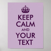 Creëer Uw eigen eierplant kalm houden en Jouw teks Poster (Voorkant)
