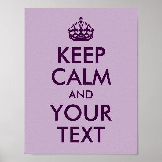 Creëer Uw eigen eierplant kalm houden en Jouw teks Poster (Voorkant)