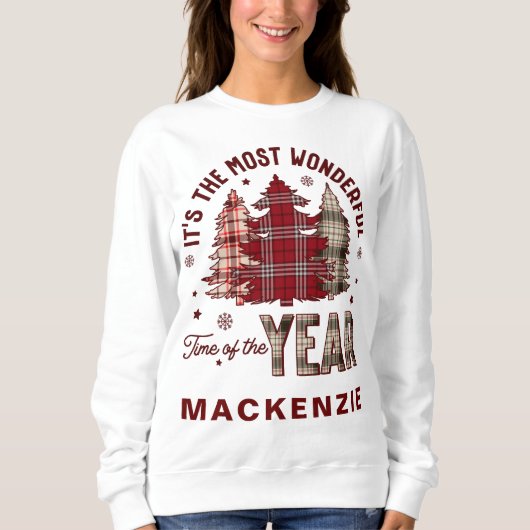 Creëer Uw Eigen Eigen Naam Kerst Schattige Cadeau Trui (Voorkant)