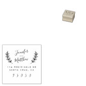 Creëer Uw Eigen Elegant Bruiloft Retouradres Rubberstempel (Gestempeld)