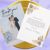 Creëer Uw Eigen Elegant Chique Script Foto Bruilof Bedankkaart