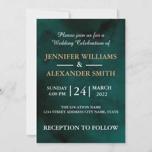 Creëer Uw eigen Elegant Elegant Elegant Donker Gro Kaart (Voorkant)