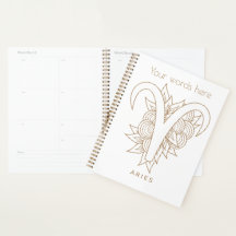 Creëer Uw eigen Elegant Goud & Witte Ram Zodiac
