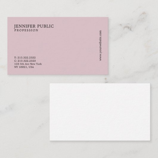 Creëer Uw eigen elegant modern professioneel ontwe Visitekaartje (Voorkant / Achterkant)