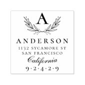 Creëer Uw Eigen Elegant Monogram Retouradres Zelfinktende Stempel (Design)