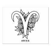 Creëer Uw eigen Elegant Ram Zodiac Rubberstempel (Afrduk)