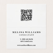 Creëer Uw eigen Elegant Rustic QR-code ingevuld Visitekaartje (Binnenkant ongevouwen)