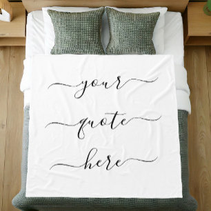 Creëer Uw eigen Elegant-script Aangepaste offerte Fleece Deken
