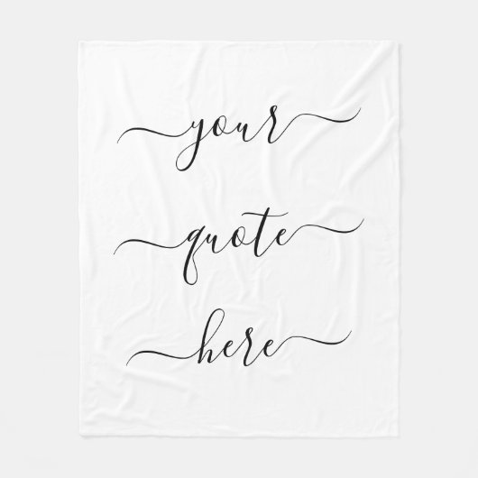 Creëer Uw eigen Elegant-script Aangepaste offerte Fleece Deken (Voorkant)