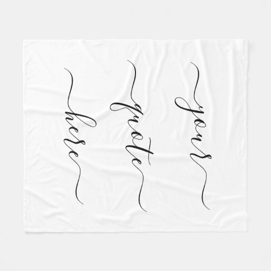 Creëer Uw eigen Elegant-script Aangepaste offerte Fleece Deken (Voorkant (Horizontaal))