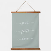 Creëer Uw eigen Elegant-script Aangepaste offerte Hangend Wandkleed (Voorkant)