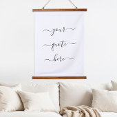 Creëer Uw eigen Elegant-script Aangepaste offerte Hangend Wandkleed