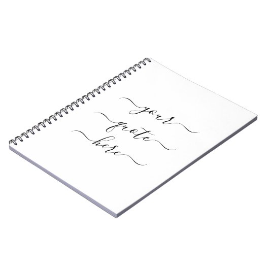 Creëer Uw eigen Elegant-script Aangepaste offerte Notitieboek (Linkerzijde)