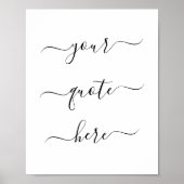 Creëer Uw eigen Elegant-script Aangepaste offerte Poster (Voorkant)