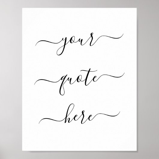 Creëer Uw eigen Elegant-script Aangepaste offerte Poster (Voorkant)