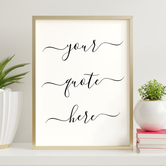 Creëer Uw eigen Elegant-script Aangepaste offerte Poster