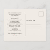 Creëer uw eigen Elegant Script Afstuderen Foto Aankondigingskaart (Achterkant)