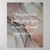 Creëer Uw eigen Elegant Script Quote Poster (Voorkant)