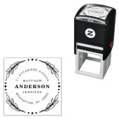 Creëer Uw Eigen Elegant Wreath Retouradres Zelfinktende Stempel (In situ)