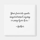 Creëer Uw eigen elegante aangepaste scriptcitaat Magneet (Voorkant)