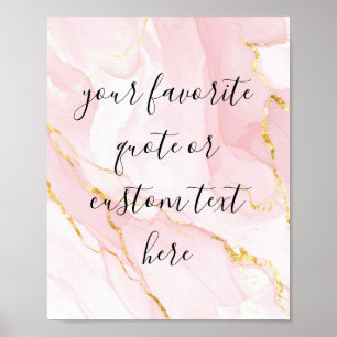 Creëer Uw eigen elegante aangepaste scriptcitaat Poster