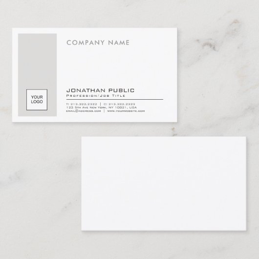 Creëer Uw eigen elegante bedrijfsplatform in uw ei Visitekaartje (Voorkant / Achterkant)