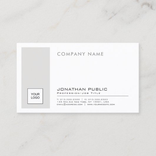 Creëer Uw eigen elegante bedrijfsplatform in uw ei Visitekaartje (Voorkant)