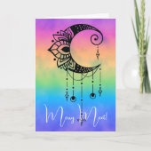 Creëer Uw eigen elegante Boho Moon Silhouet Kaart (Voorkant)