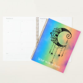 Creëer Uw eigen elegante Boho Moon Silhouet Planner