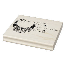 Creëer Uw eigen elegante Boho Moon Silhouet Rubberstempel