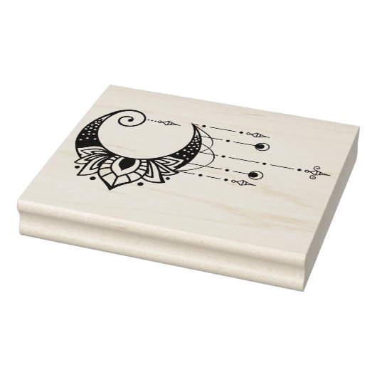 Creëer Uw eigen elegante Boho Moon Silhouet Rubberstempel (Stempel)
