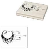 Creëer Uw eigen elegante Boho Moon Silhouet Rubberstempel (Gestempeld)