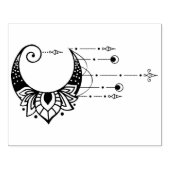 Creëer Uw eigen elegante Boho Moon Silhouet Rubberstempel (Afrduk)