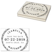 Creëer Uw eigen elegante bruiloft Bewaar de datum Rubberstempel (Gestempeld)