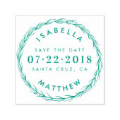 Creëer Uw eigen elegante bruiloft Bewaar de datum Zelfinktende Stempel (Design)