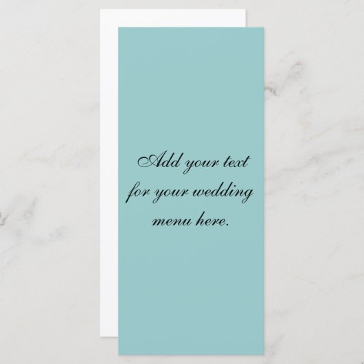 Creëer uw eigen elegante bruiloft menu Kaarten (Voorkant / Achterkant)