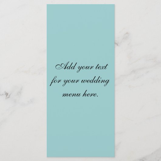 Creëer uw eigen elegante bruiloft menu Kaarten (Voorkant)