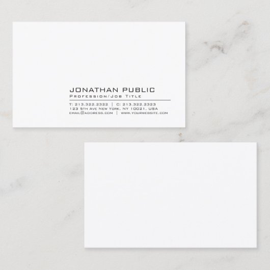 Creëer Uw eigen elegante design met een modern mod Visitekaartje (Voorkant / Achterkant)